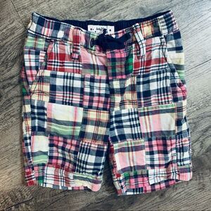 BABY Gap Plaid Cotton Bermuda Shorts W/Pockets 4